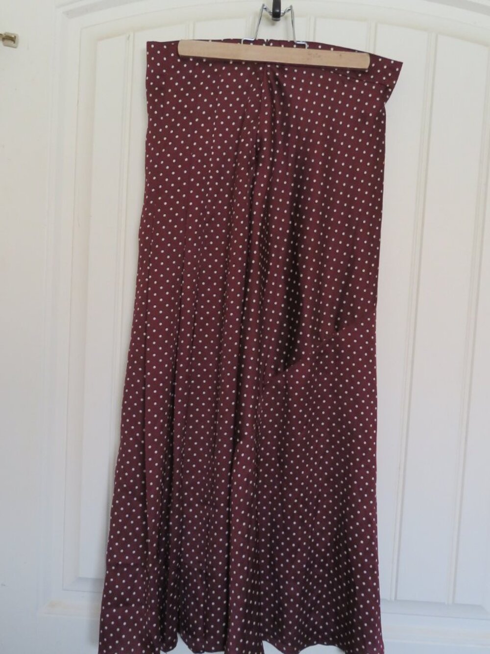 Zara Plum Midi Skirt Polkadots XS (K807)